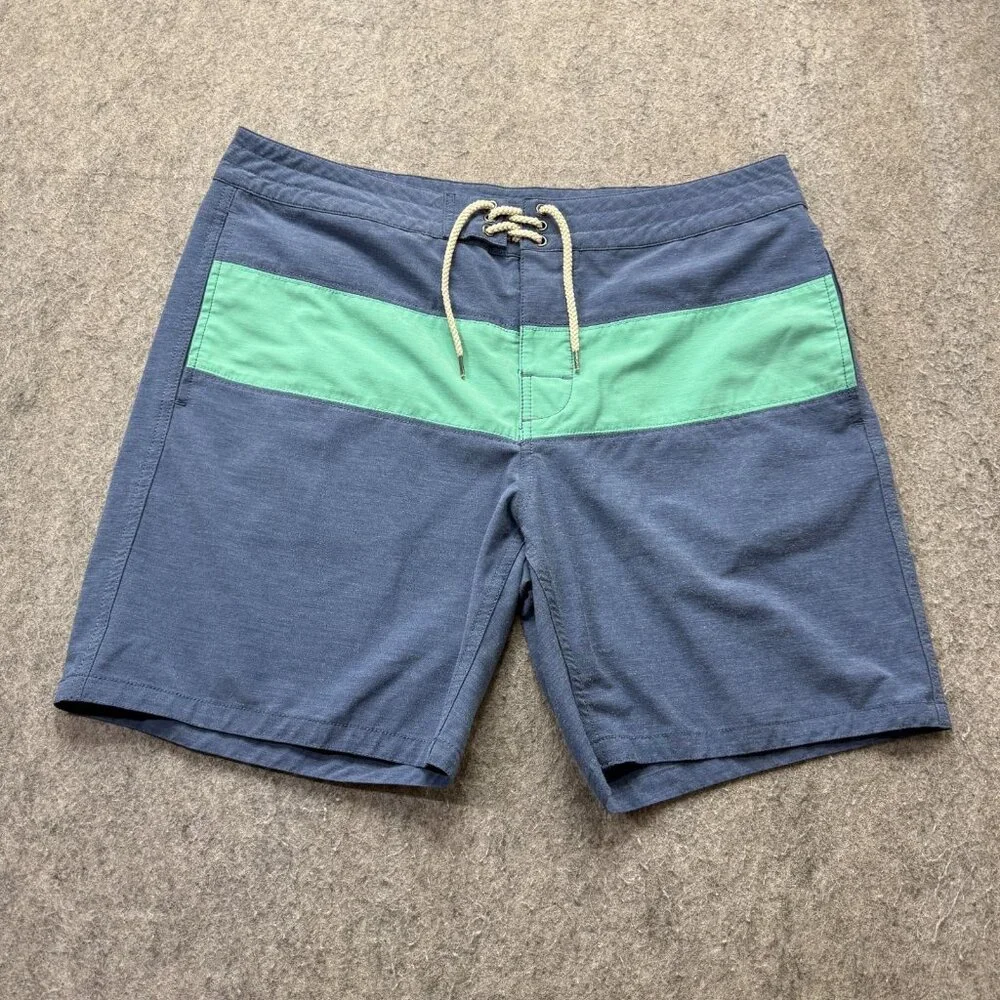 Faherty All Day Shorts Drawstring Men 36 Blue Stretch 7